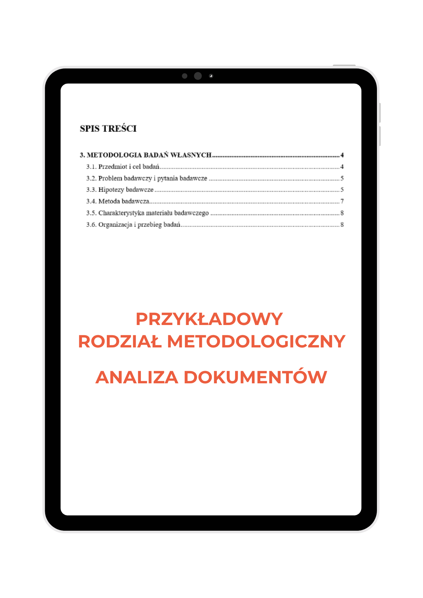 Przykładowy rozdział metodologiczny dla analizy dokumentów w pracy licencjackiej i magisterskiej, pomoc w pisaniu pracy
