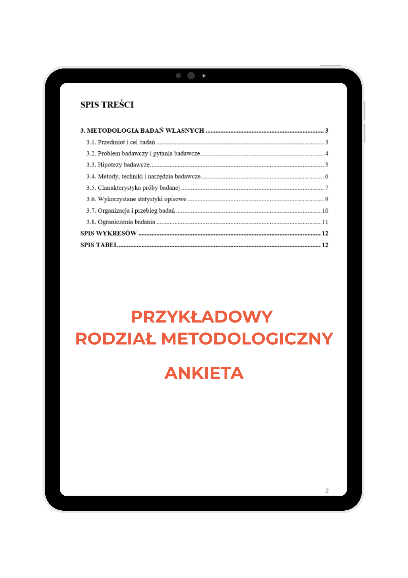 Przykładowy rozdział metodologiczny dla badania ankiegtowego w pracy licencjackiej i magisterskiej, pomoc w pisaniu pracy