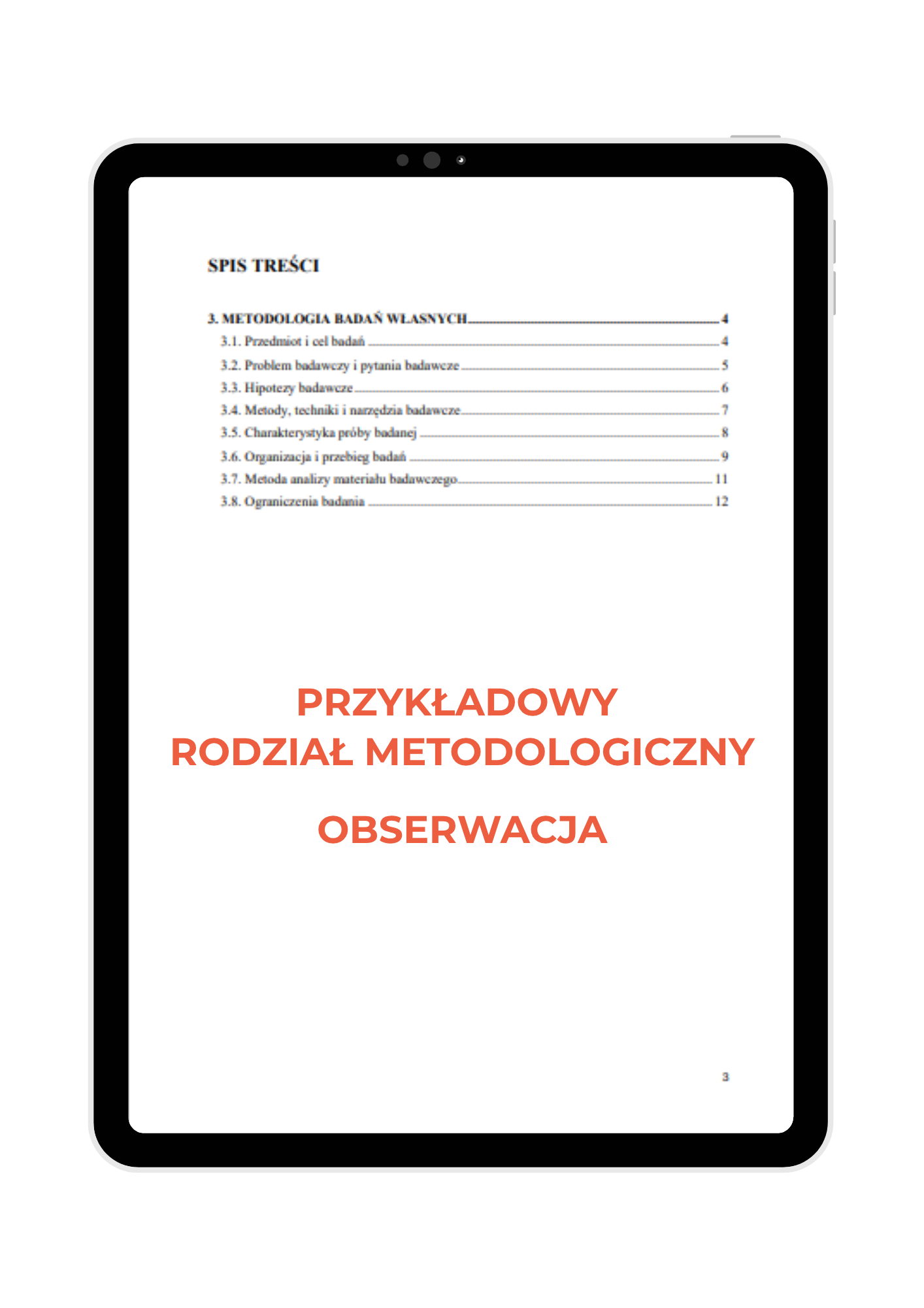 Przykładowy rozdział metodologiczny dla obserwacji w pracy licencjackiej i magisterskiej, pomoc w pisaniu pracy