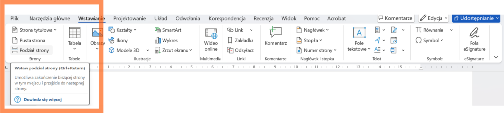 Jak zrobić rozdział od nowej strony w Word? Jak podzielić stronę? pomoc w pisaniu pracy